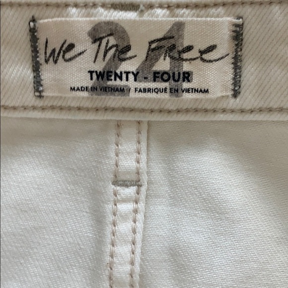 Free People Bailey denim mini Sz24 New Ivory - Picture 6 of 7
